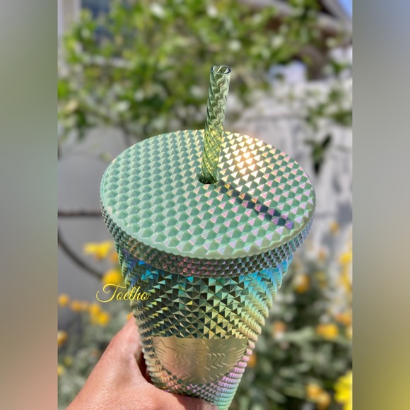 Starbucks Indonesia exclusive Spring Green Bling Pistachio Studded Tumbler - Picture 8 of 10
